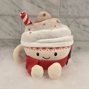 Hot Cocoa Mug Plush Gigglescape 6" Christmas Stuffed Soft Toy BRAND NEW NWT